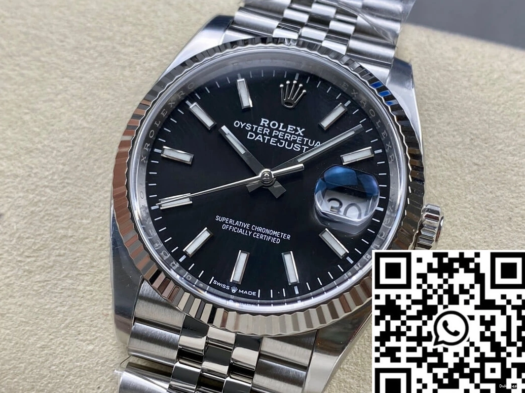Datejust M126234-0015 Clean Timeless 673 Rolex Black Dial 36MM Factory 0812